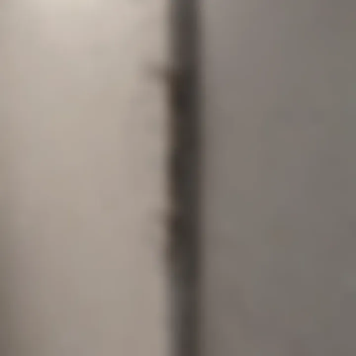 Cross-section showing fireblock caulk sealing a penetration