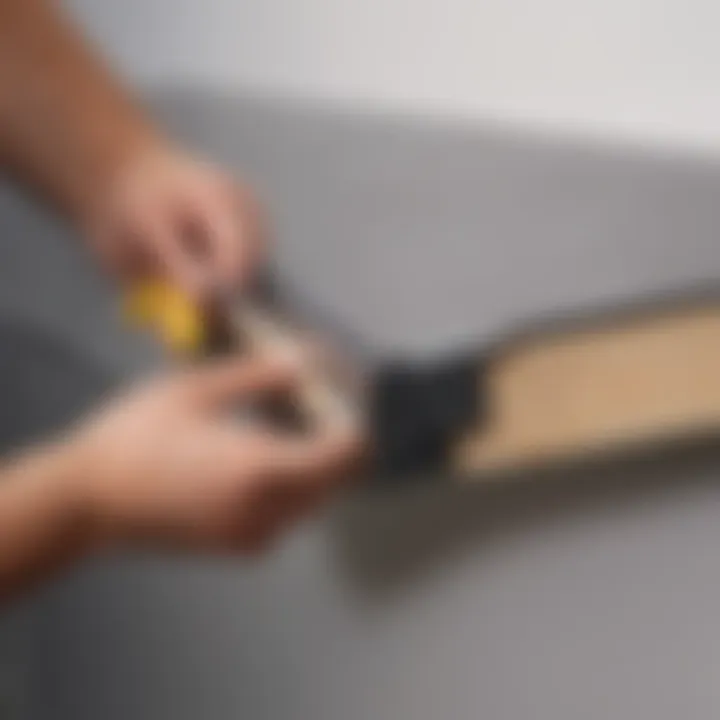 Diagram illustrating the proper installation technique for a 2x2 drip edge, including essential tools.