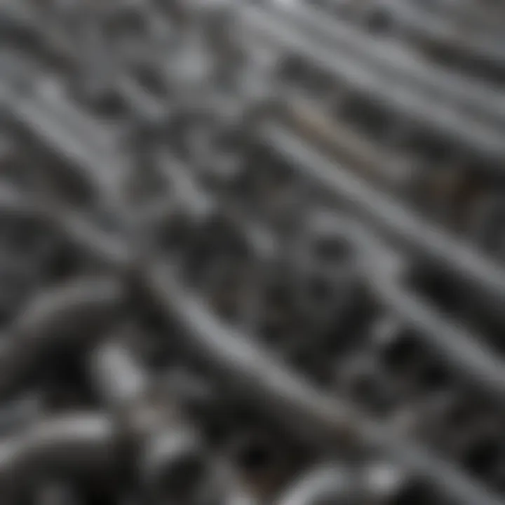 Various types of galvanized pipe accessories displayed neatly
