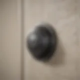 Close-up of a garage door seal displaying its material and texture