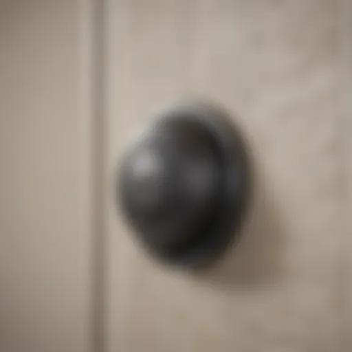 Close-up of a garage door seal displaying its material and texture
