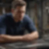 Kohler repair technician assessing a fixture