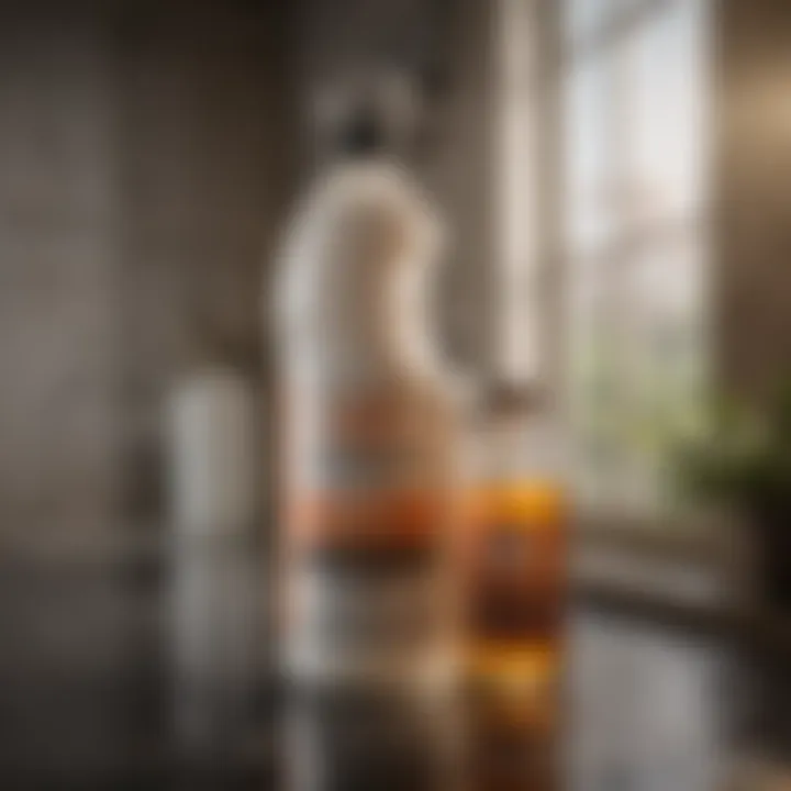 Eco-friendly label on cleaning products