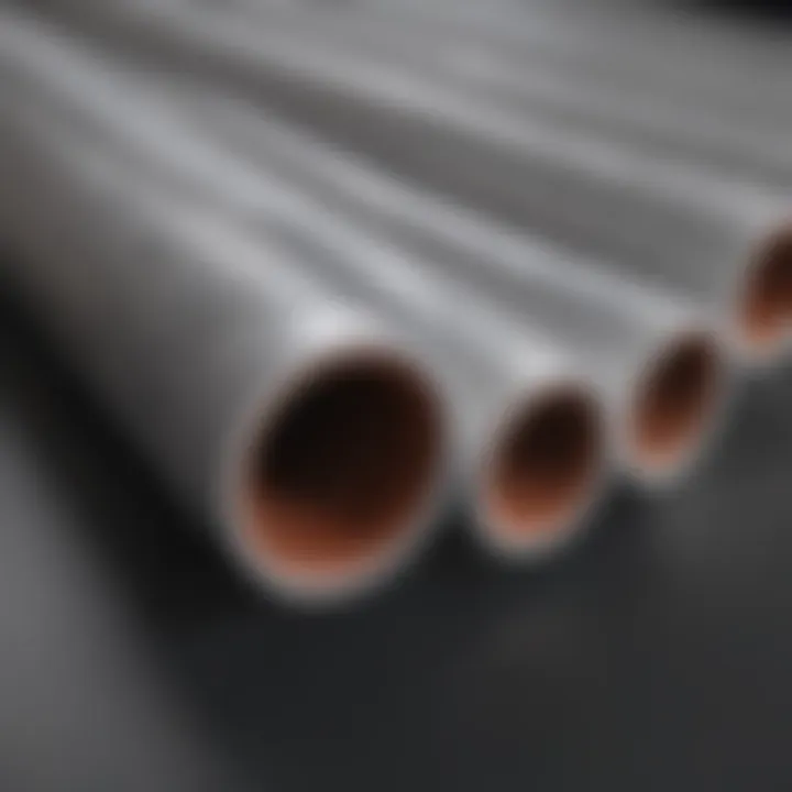 Visual representation of perforated PVC piping