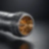 Detailed design of a pipe burring reamer highlighting its cutting edges.