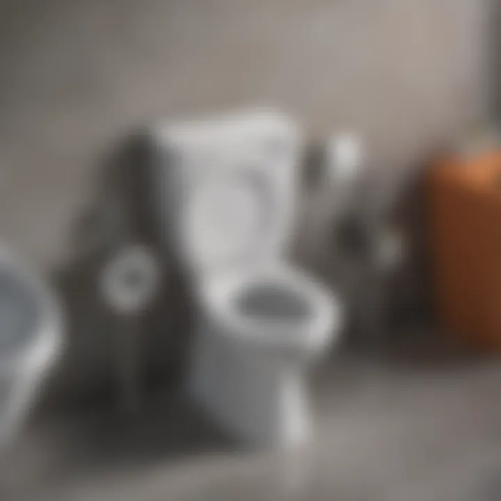 Different types of toilet flanges displayed