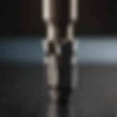 Close-up of a roto tool bit in use on a material surface