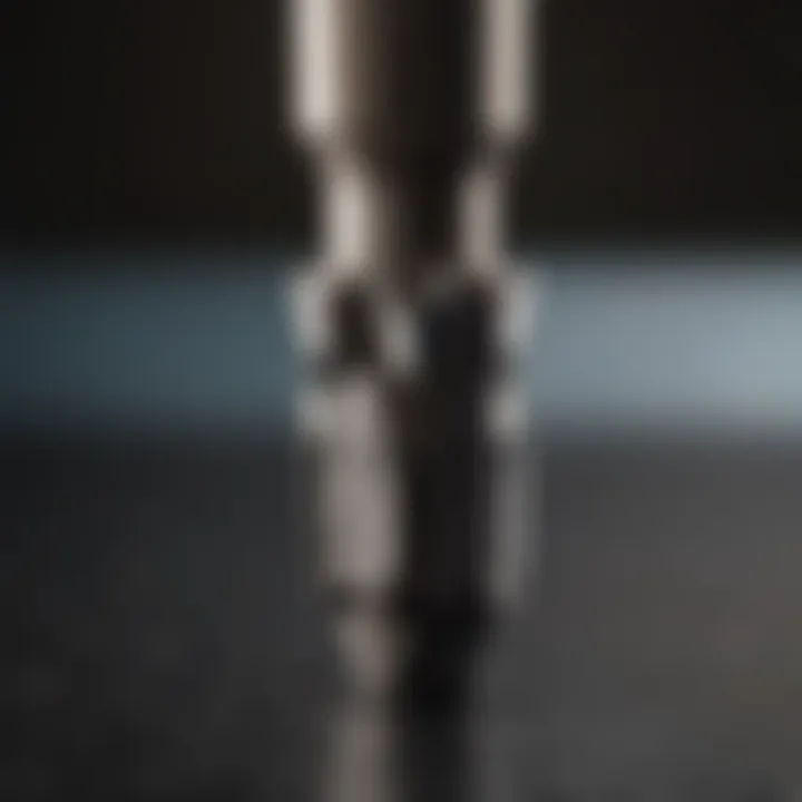 Close-up of a roto tool bit in use on a material surface