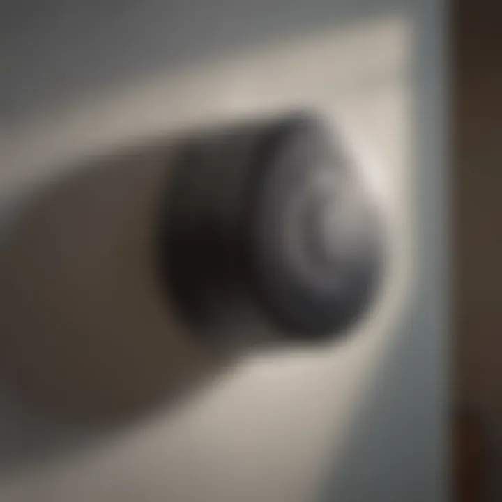 Round Carbon Monoxide Detector Installation Guidelines Illustration showing the installation process of a round carbon monoxide detector