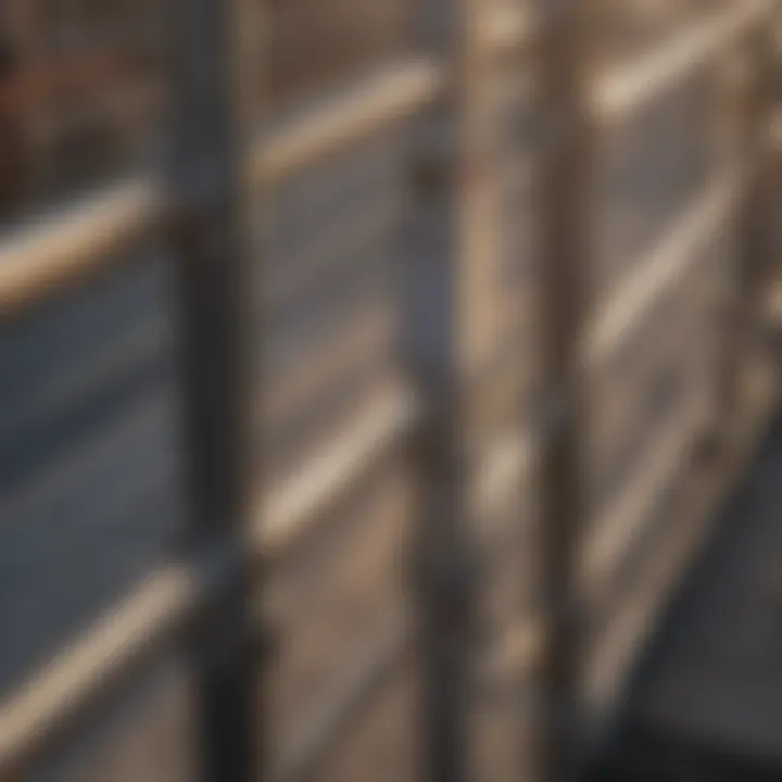 Illustration showing compliance standards for scaffold guard rail posts