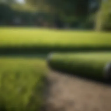 Lawn Transformation with Roller Before and after lawn roller application comparison