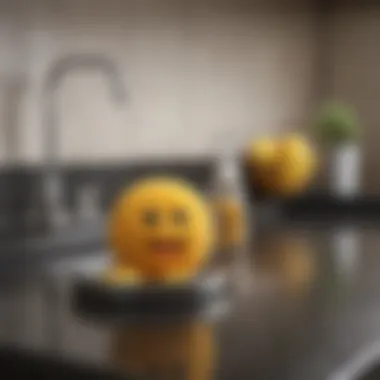 Scrub Daddy sponge caddy in a modern kitchen environment