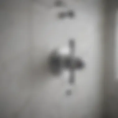 Installation of a single knob shower valve in a modern bathroom