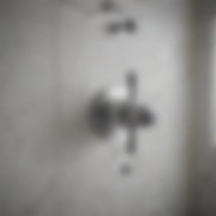 Installation of a single knob shower valve in a modern bathroom