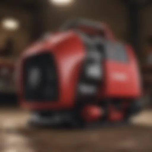 Detailed view of Toro leaf blower vac components