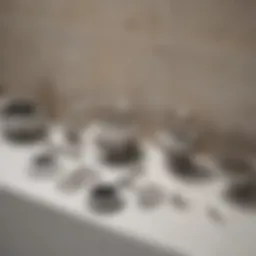 Illustration of various tub shower drain kit components
