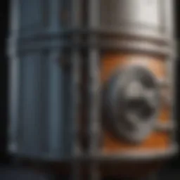 Cross-sectional view of a Varem pressure tank showcasing its internal components