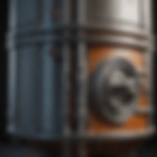 Cross-sectional view of a Varem pressure tank showcasing its internal components