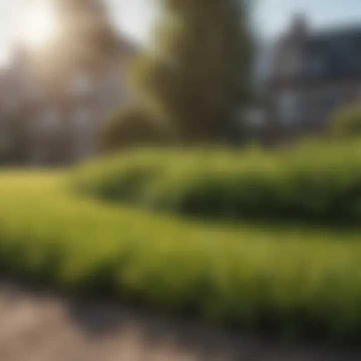 Healthy, thriving lawn after application