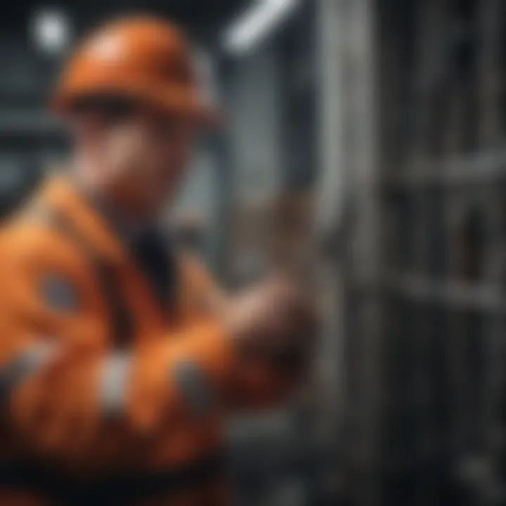 A technician performing maintenance on wire cable tighteners, highlighting best practices.