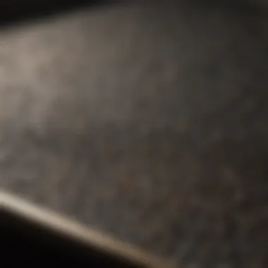 Exquisite Craftsmanship Revealed Close-up of the unique speckled pattern on the roasting pan