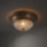 Gleaming Brushed Bronze Flush Mount Light