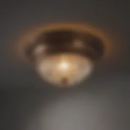 Gleaming Brushed Bronze Flush Mount Light