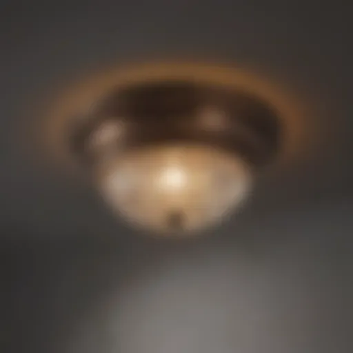 Gleaming Brushed Bronze Flush Mount Light