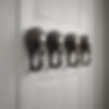 Close-up of durable material used in over-the-door hooks