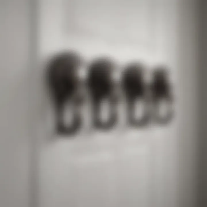Close-up of durable material used in over-the-door hooks