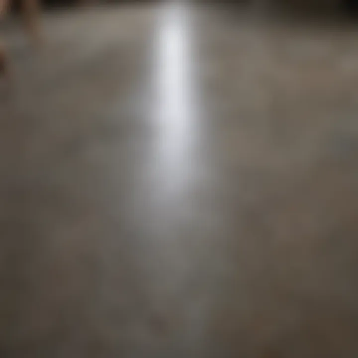 Finished look of stained concrete