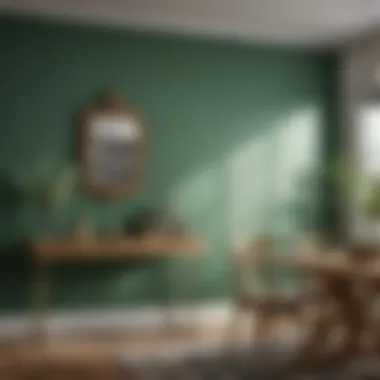 Versatile Application in Home Decor with Valspar Green Spray Paint Home interior transformed with Valspar green spray paint illustrating its versatility in home decor projects