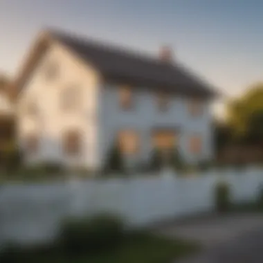 Valspar White Paint Illuminated by Sunset Glow Outdoor structures painted in Valspar white paint during sunset