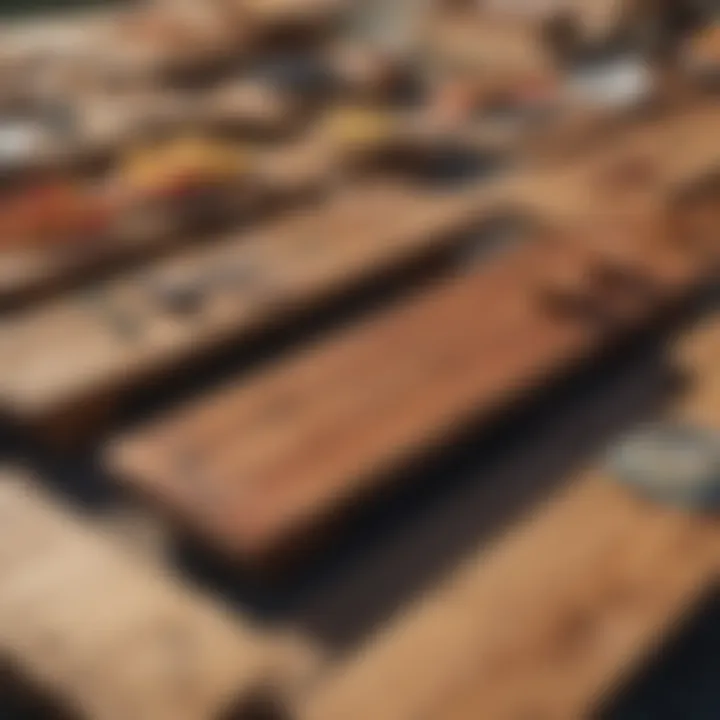 Variety of high-quality wood types for picnic tables