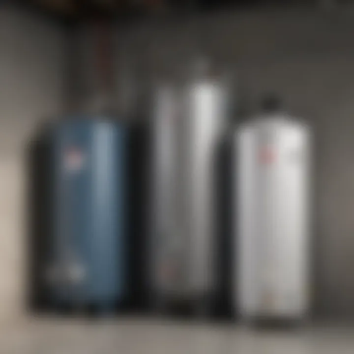 Variety of water heater replacement parts