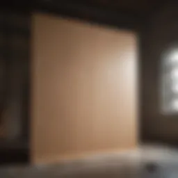 Innovative cardboard shield protecting construction site from overspray