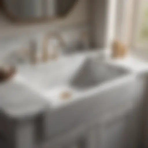 Marble Elegance Elegant laundry sink with marble finish
