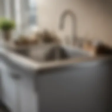 Durable Stainless Steel Laundry Tub Sink A close-up of a laundry tub sink showing durable stainless steel material