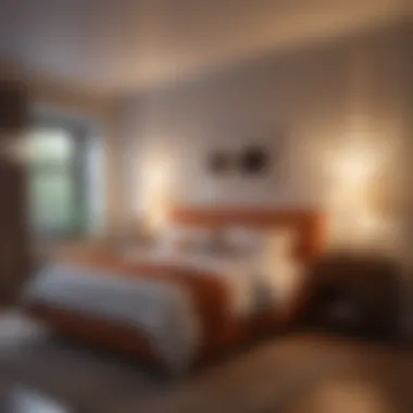 LED tape light creating a cozy ambiance in a bedroom