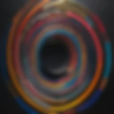 Abstract Colorful Composition Made with Tape Circles