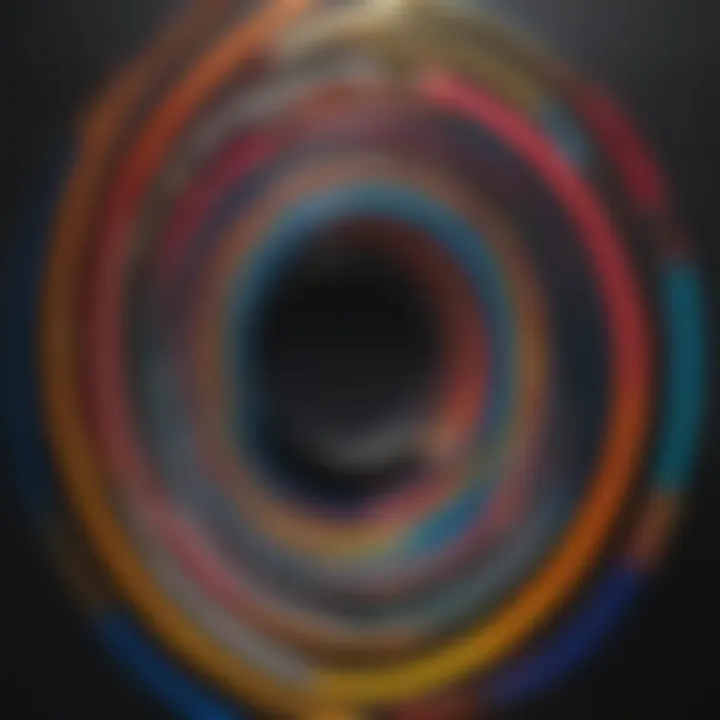 Abstract Colorful Composition Made with Tape Circles