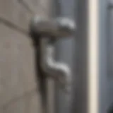 Flexible downspout connector in a modern rainwater drainage system