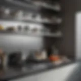 Gleaming stainless steel shelf liner in modern kitchen