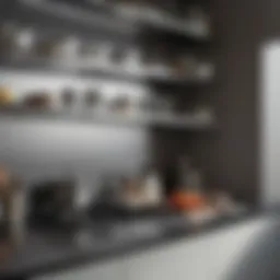 Gleaming stainless steel shelf liner in modern kitchen