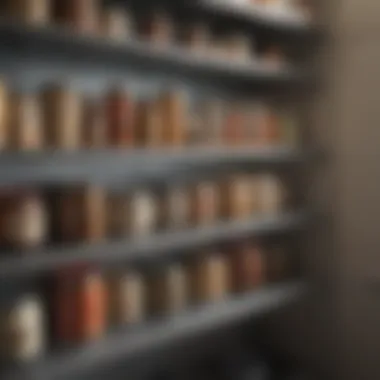 Stainless steel shelf liner protecting pantry shelves