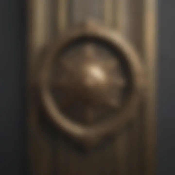 Vintage brass decorative shutter accents