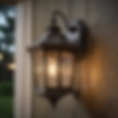 Vintage-style porch light with bug-repelling properties