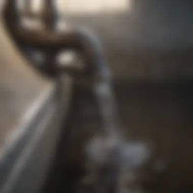 Illustration depicting the flow of wastewater through a functioning drain elbow