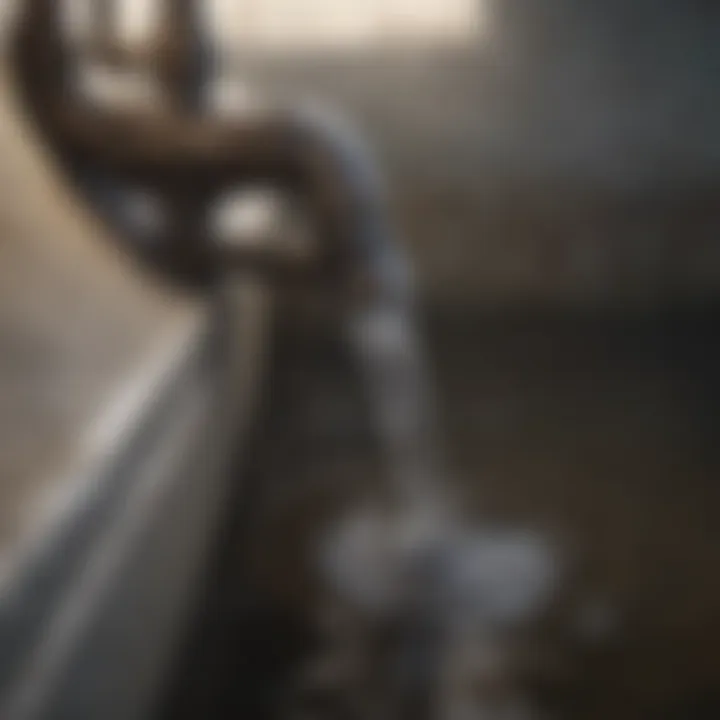 Illustration depicting the flow of wastewater through a functioning drain elbow