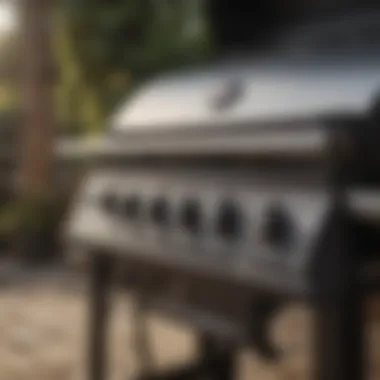 Close-up of advanced features on a Weber grill